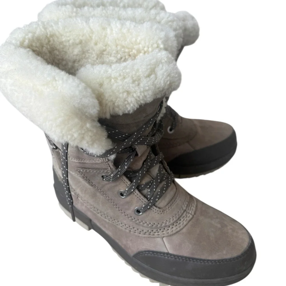 SOREL Women's Torino II Parc Shearling Waterproof Winter Boots Taupe 7.5
